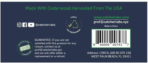 Catcher Labs Cedar Planks | Blocks for Clothes and Storage | Better Than Moth Balls | Cedar Hangers Clothes (10-Pack)