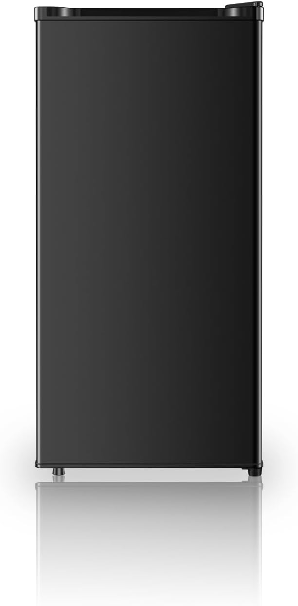 3.1 Cu.Ft Mini Fridge with Freezer, Single Door Mini Refrigerator, 5 Settings Temperature Adjustable, Compact Refrigerator for Apartment,Dorm, Office, Bedroom