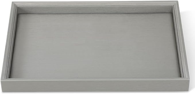Jewelry Trays, Leather Tray,Luxury Grey Stackable Jewelry Trays For Necklace,Earring,Ring,Flat Jewelry Organizer For Dresser