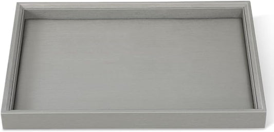 Jewelry Trays, Leather Tray,Luxury Grey Stackable Jewelry Trays For Necklace,Earring,Ring,Flat Jewelry Organizer For Dresser