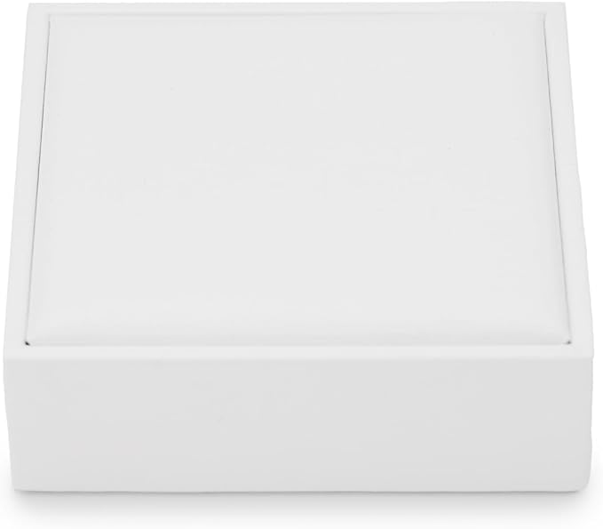 Jewelry Stand PU Leather White Display Holder Jewellry Display Showcase for Rings, Earrings, Necklace