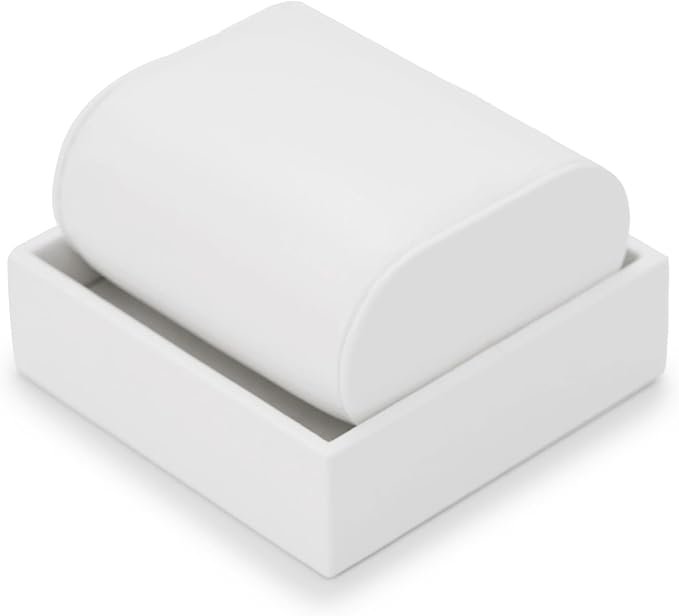 Watch Stand PU Leather Display Holder Organizer White Jewelry Showcase