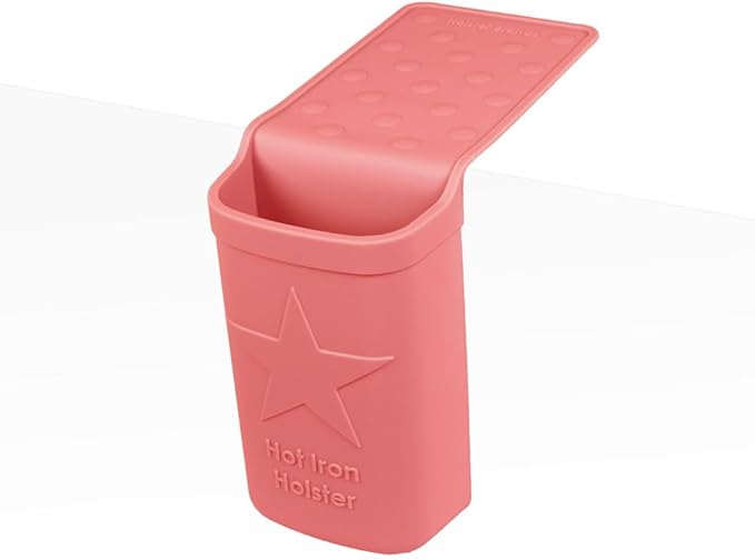 Hot Iron Holster | Adhesive-Free Silicone Storage Pocket for Organization and Travel | Heat Resistant to 500°F | Ideal for Curling Irons, Hair Straighteners, and other Hot Tools