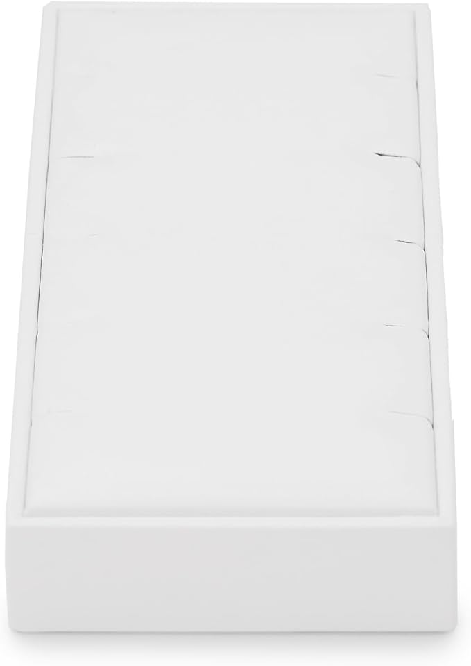 Jewelry Stand 5 Slot Bracelets Drawer Jewelry Organizer Tray White Pendant Necklace Display Holder PU Leather