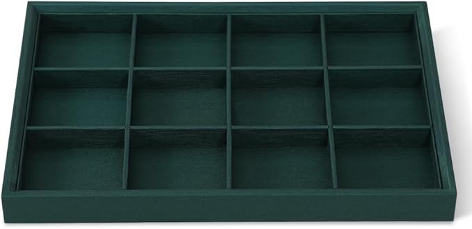 Jewelry Organizer Tray, Leather Tray,Premium Green Bracelet Organizer,Luxury Display Tray For Pendants,Bangle Organizer