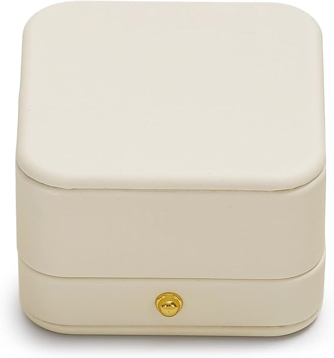 Oirlv Premium Leather Necklace Gift Box White Necklace Boxes for Jewelry Gift Velvet Interior Pendant Box