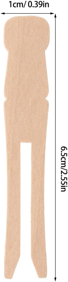 PRETYZOOM 100Pcs Wooden Clothespins, Heavy Duty Clothes Clips Clothesline Clamps Pegs for Home Outdoor Laundry Drying Rack Sock Quilt Crafts, Photo Hanging, Food Bag Sealing