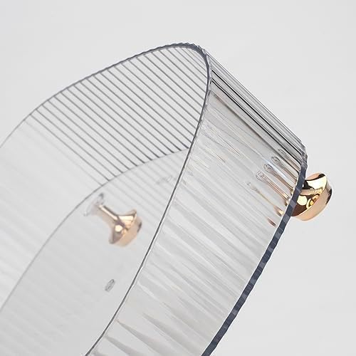 Makeup Perfume Organizer, Vanity Tray, Cosmetic Skincare Tray, Countertop Organizer for Bathroom, Clear