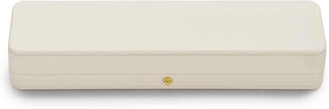 Oirlv Premium Leather Necklace Box White Necklace Presentation Box Velvet Interior Long Chain Bracelet Necklace Storage Case