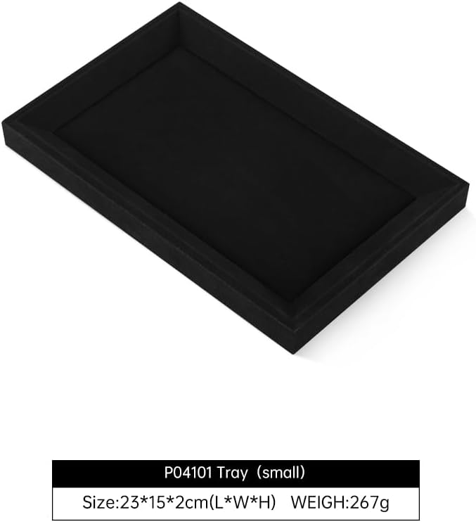 Jewelry Display For Selling Microfiber Tray,Premium Velvet Black Jewelry Tray,Mens Jewelry Tray For Watch,Necklace,Ring