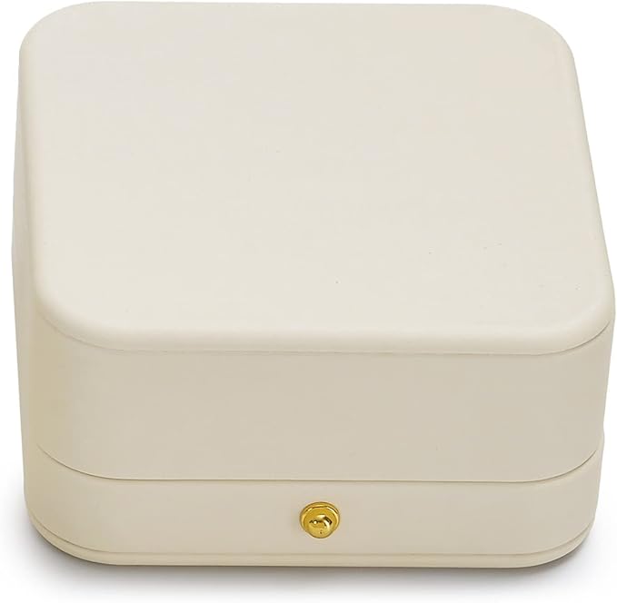Oirlv Gorgeous Bracelet Gift Box Leather Bangle Box for Jewelry Gift White Velvet Interior Bangle Bracelet Storage(White)