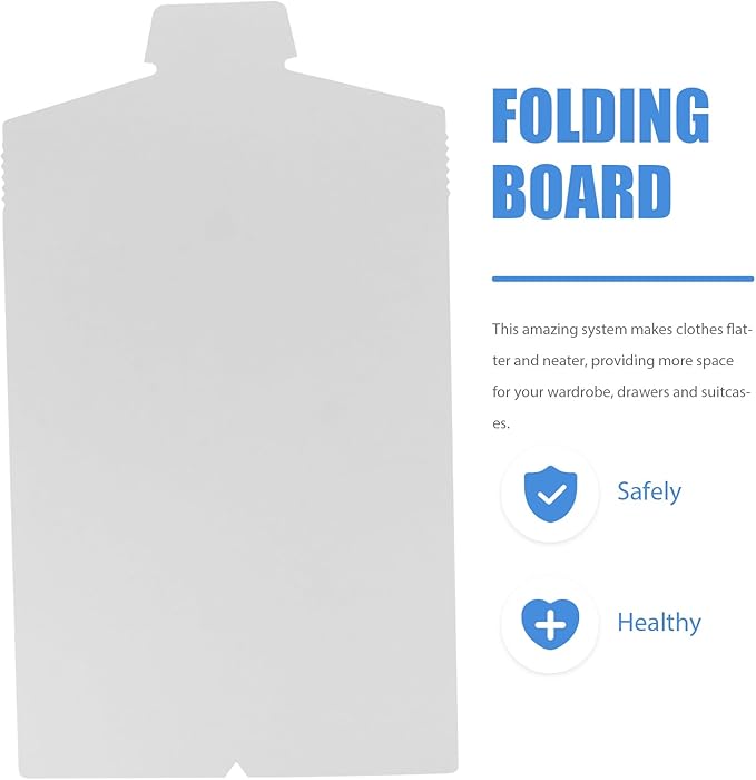 Ciieeo Shirt Folding Board Clothes Folder Laundry Folding Board for T-Shirts Collared Shirts and More 14.21 X 8.14 Inches Neat Closet and Drawer Organizer
