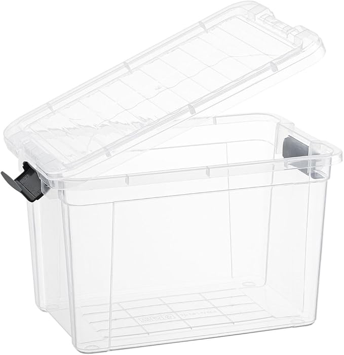 Superio Clear Storage Boxes with Lids, 8.75 Quart Plastic Container Bins for Organizing, Stackable Crates, BPA Free, Non Toxic, Odor Free, Organizers for Home, Office and Dorm, 8 Pack