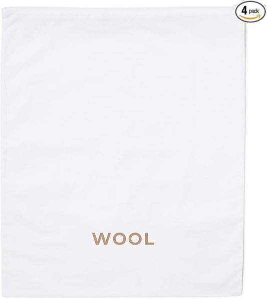 Delicates, Cashmere Wool Sweater Storage Bag Pouch Set with integrated Cedar Wood (Wool)