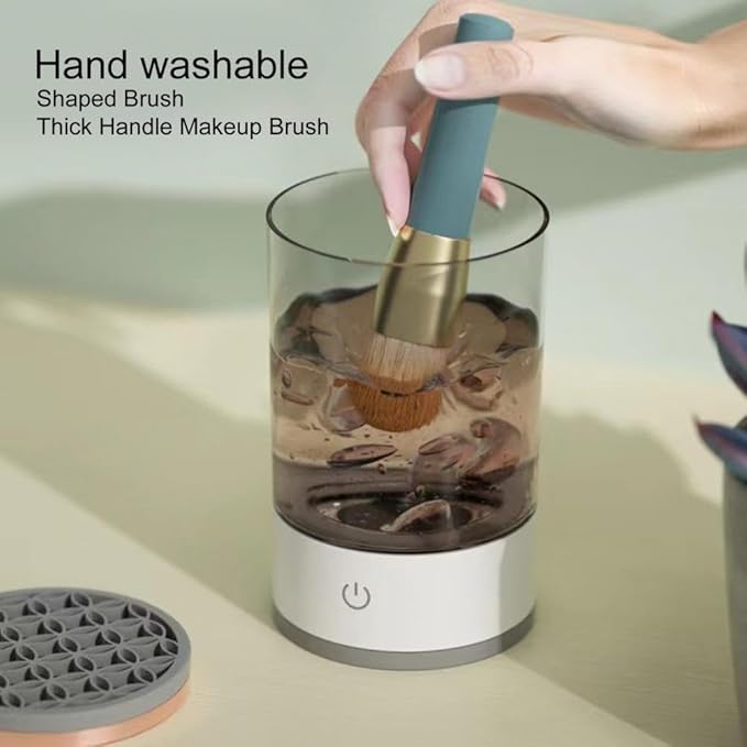 Electric Makeup Brush Cleaner, Makeup Brush Cleaner Machine with Brush Clean Mat, Automatic Cosmetic Brush Cleaner for All Size Beauty Makeup Brushes Set For Her, Women, Girlfriend, Female