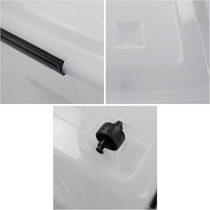 50 Quart Storage Boxes with Wheels, Large Plastic Storage Tote Bins Set of 4