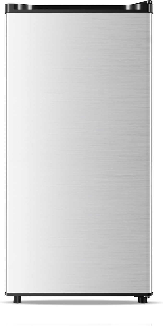 3.1 Cu.Ft Mini Fridge with Freezer, Single Door Mini Refrigerator, 7 Settings Temperature Adjustable, Compact Refrigerator for Apartment,Dorm, Office, Bedroom