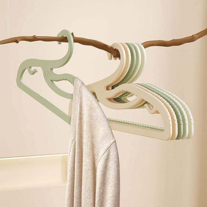 Plastic Clothes Hangers 20 Pack, Z-Shape Opening, 0.12" Ultra Thin Short Neck Hangers, Save Cabinet Space, Suitable for Dresses, Shirts, Pants, Scarves, Jackets(White)