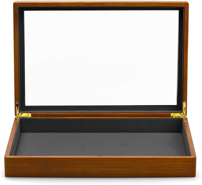 Oirlv Solid Wooden Jewelry Box with Lid Large Vintage jewelry Organizer Case for Women,Display Tray Drawer Trinket Organizer