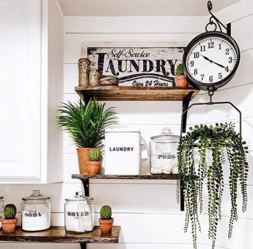 Claimed Corner Metal Storage Canisters and Containers for Home and Kitchen Organization, Function, and Decor (White Laundry Box)