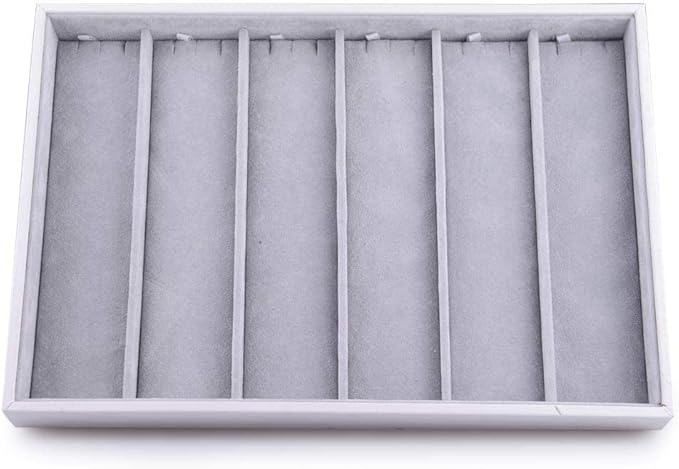 Oirlv Velvet Stackable Jewelry Tray Necklace Pendant Organizer Display Showcase Jewelry Storage trays