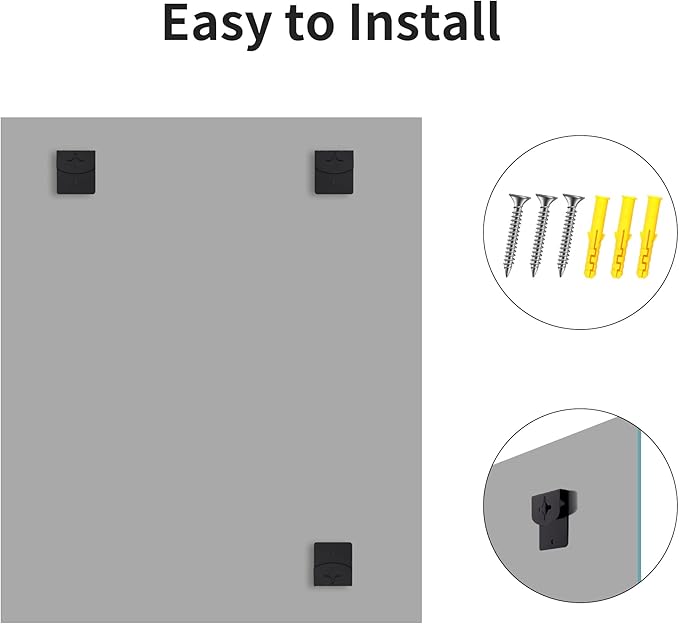 CILIBER Frameless Mirror, 40x48 Inch Large Bathroom Mirrors for Wall Over Sink, Upgraded Shatterproof Vanity Mirror with Polished Edge for Bathroom,Bedroom,Living Room and Entryway