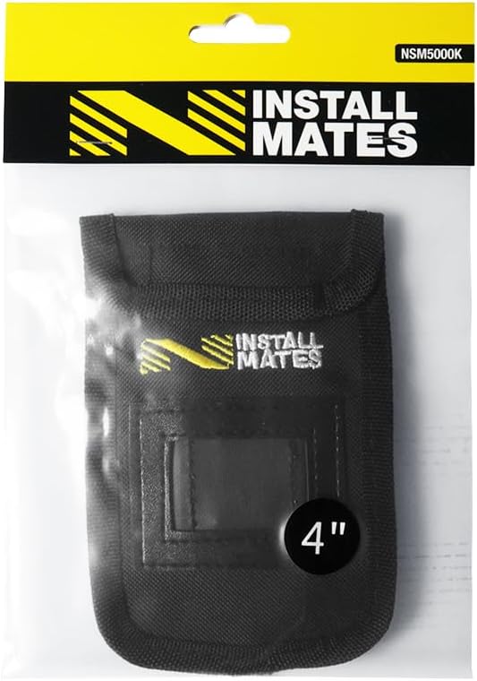 Installmates Cable Tie Pouch, Holds 4" Cable Ties (Black)