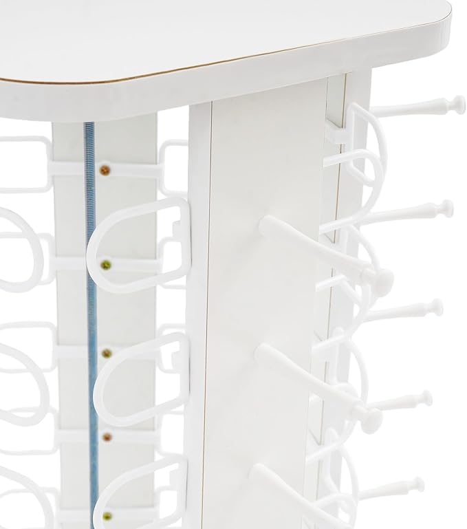 50 Pairs Glasses Rack, 360° Rotating Sunglasses Display Rack, 5-Sided Eyeglasses Storage Organizer, Eyewear Holder, Commercial Sunglasses Display Stand, White