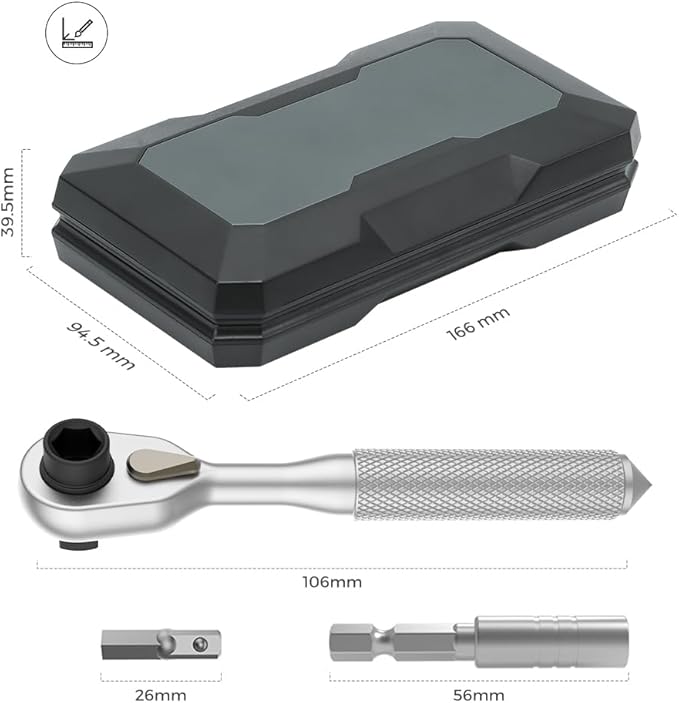 42 in 1 Magnetic Screwdriver, Screwdriver Set, Multi Bit Ratcheting Screwdriver Set with Storage Case Repair Tool Kit for Computer, Eyeglass, Bicycles, Watch, Ring Doorbell, Furniture and DIY
