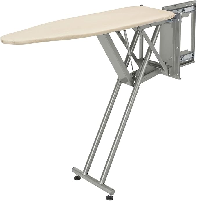 Rev-A-Shelf Sidelines Premiere Pop Up Ironing Board for Custom Laundry/Closet Systems w/Soft-Close, Metal Frame, & Adjustable Feet, CPUIBSL-14-SM-1