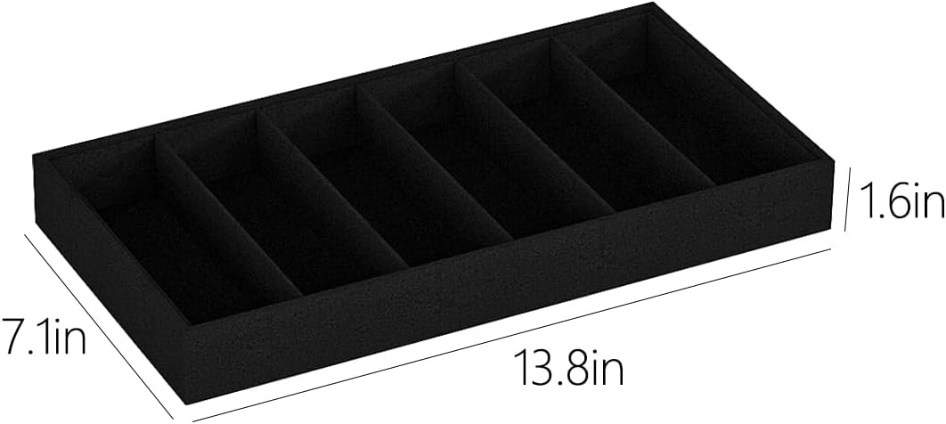 Sunglass Organizer Tray,Eyeglass Storage for Multiple Glasses,Jewelry and Sunglasses Drawer Organizer (Black 1)