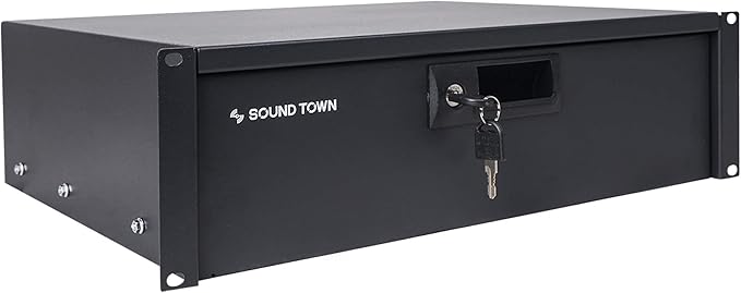 Sound Town 19-inch 3U Locking Rack Drawer, with Protection Foam (STRD-3D)