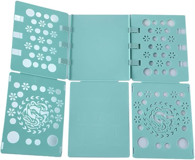 Shirt Folding Board T Shirts Clothes Folder Plastic Laundry Folders Folding Boards Helper Tool for Adults and Children (Nordic Green)