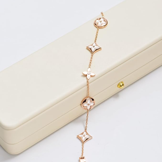 Oirlv Premium Leather Necklace Box White Necklace Presentation Box Velvet Interior Long Chain Bracelet Necklace Storage Case