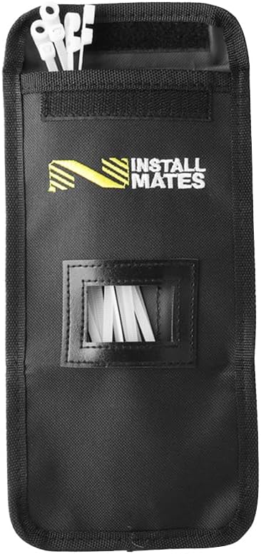 Installmates Cable Tie Pouch, Holds 7" Cable Ties (Black)