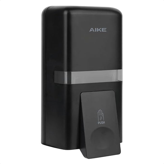 AIKE Wall Mount Liquid Soap Dispenser, 27oz Large Capacity with Extended Pump for Commercial Bathrooms,AK1008(Black)
