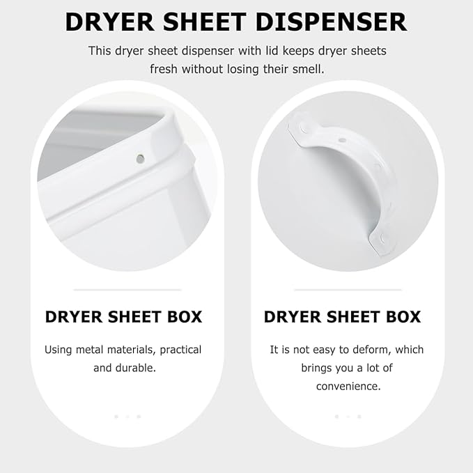 Dryer Sheet Holder Dispenser Container, Laundry Room Organization and Storage,Rustic Farmhouse Dryer Sheet Dispenser for Laundry Room Decor,Fabric Softener Containers