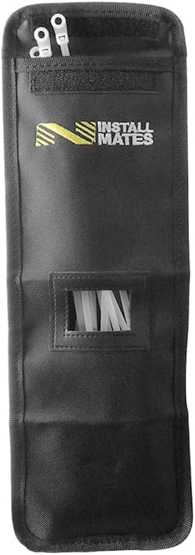 Installmates Cable Tie Pouch, Holds 11" Cable Ties (Black)