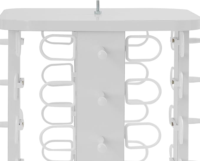 40 Pairs Glasses Rack, 360° Rotating Sunglasses Display Rack, 4-Sided Eyeglasses Storage Organizer, Eyewear Holder, Commercial Sunglasses Display Stand, White