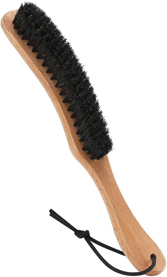 Hat Brush - Felt Hat Brush Clean Cowboy Hat, Fedora Hat & Baseball Cap, Boar Bristle Lint Brush Remove Dog Hair for Suits, Suede, Cashmere, Clothes & Furniture, Beachwood Handle