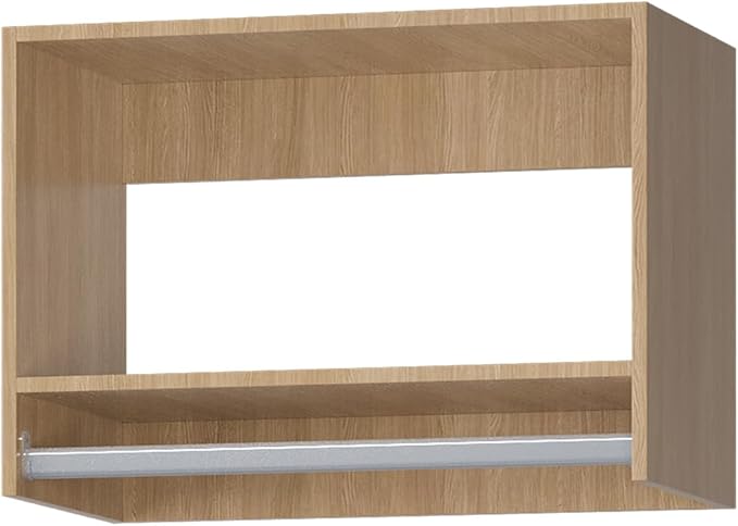 ROOMTEC 28.5" Tall Hanging Closet Unit, Modular Closet System with Hanging Rod, Wardrobe Organizer for Bedroom or Walk-in Closet, Wall Mounted, Customizable Clothes Storage Unit, Wood