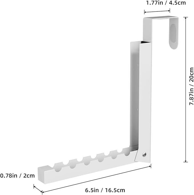 BAKON Over The Door Hanger Folding Clothes Drying Rack, Folding Hanging Coat Rack for Indoor Laundry Room Compact Small Space Foldable Portable Clothing Hanger Hook Collapsible- 4 Pack(White)