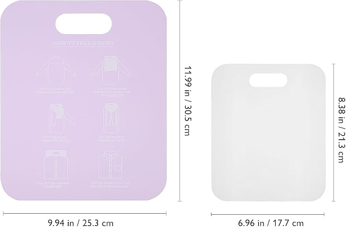 2pcs Shirt Folding Boards for Adults Boy Girl Clothing Folding Tool for Easy Laundry Portable Folder for Organizing Shirts and Hoodies Dorm