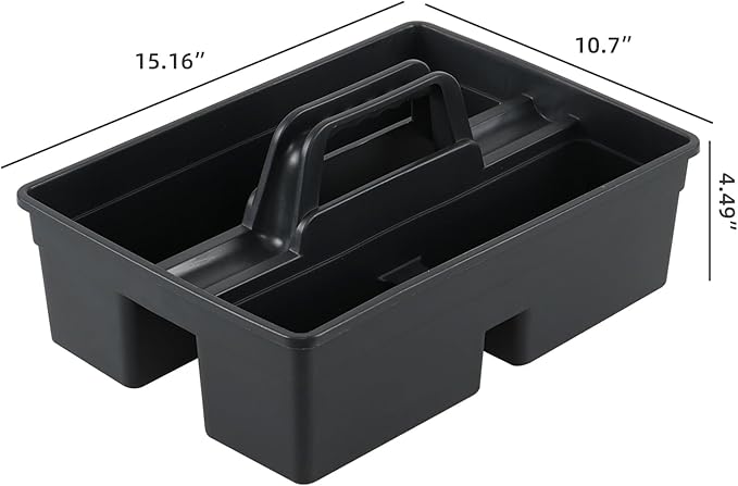 6 Packs Commercial Cleaning Caddy with Handle, Plastic Tool Caddy Supplies Organizer