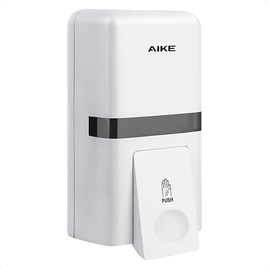 AIKE Wall Mount Liquid Soap Dispenser, 27oz Large Capacity with Extended Pump for Commercial Bathrooms,AK1008(White)