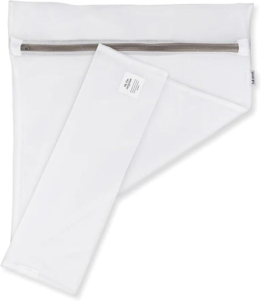 Full Circle Home Full Circle Loads of Fun Recycled Mesh Laundry Zipper, Set of 4 – Reusable Garment Washing Machines – Large Clothes Small Delicates/Lingerie Bags, White 4 Count