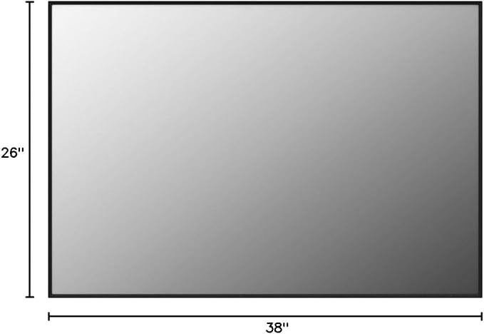Koonmi Black Mirrors for Wall, 26x38 Inch Bathroom Mirror, Rectangular Wall Mirror for Living Room Bedroom Bathroom, Hangs Horizontally or Vertically