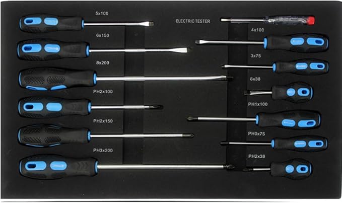 Campfun 238PCS Tool Set, 4 Drawers Rolling Tool Box with Tool Sets, Metal Tool Storage Cabinet for Home, Tool Cart Mechanics Kit Organizer for Garage Workshop Repair Shop, Blue