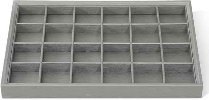 Jewelry Trays, Leather Tray,Luxury Grey Stackable Jewelry Trays For Bracelet,Pendants,Premium Jewelry Trays For Drawers