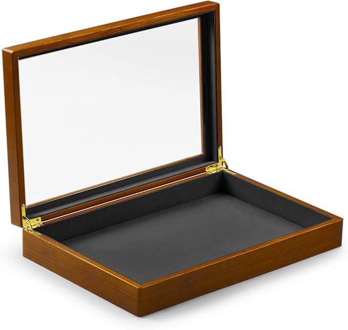 Oirlv Solid Wooden Jewelry Box with Lid Large Vintage jewelry Organizer Case for Women,Display Tray Drawer Trinket Organizer